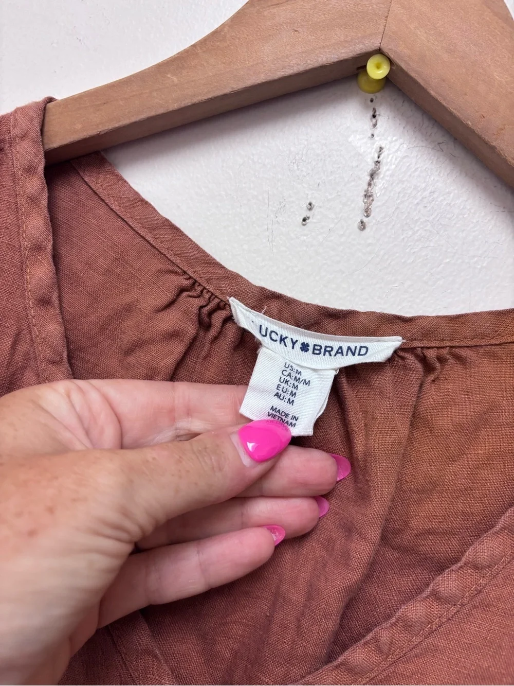 Lucky Brand Linen Crochet Dress